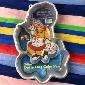 1985 Dotty Dog Wilton Cheerleader Cake Pan Metal